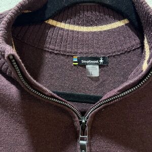 Smartwool Men's Dark Maroon Zip-Up Sweater